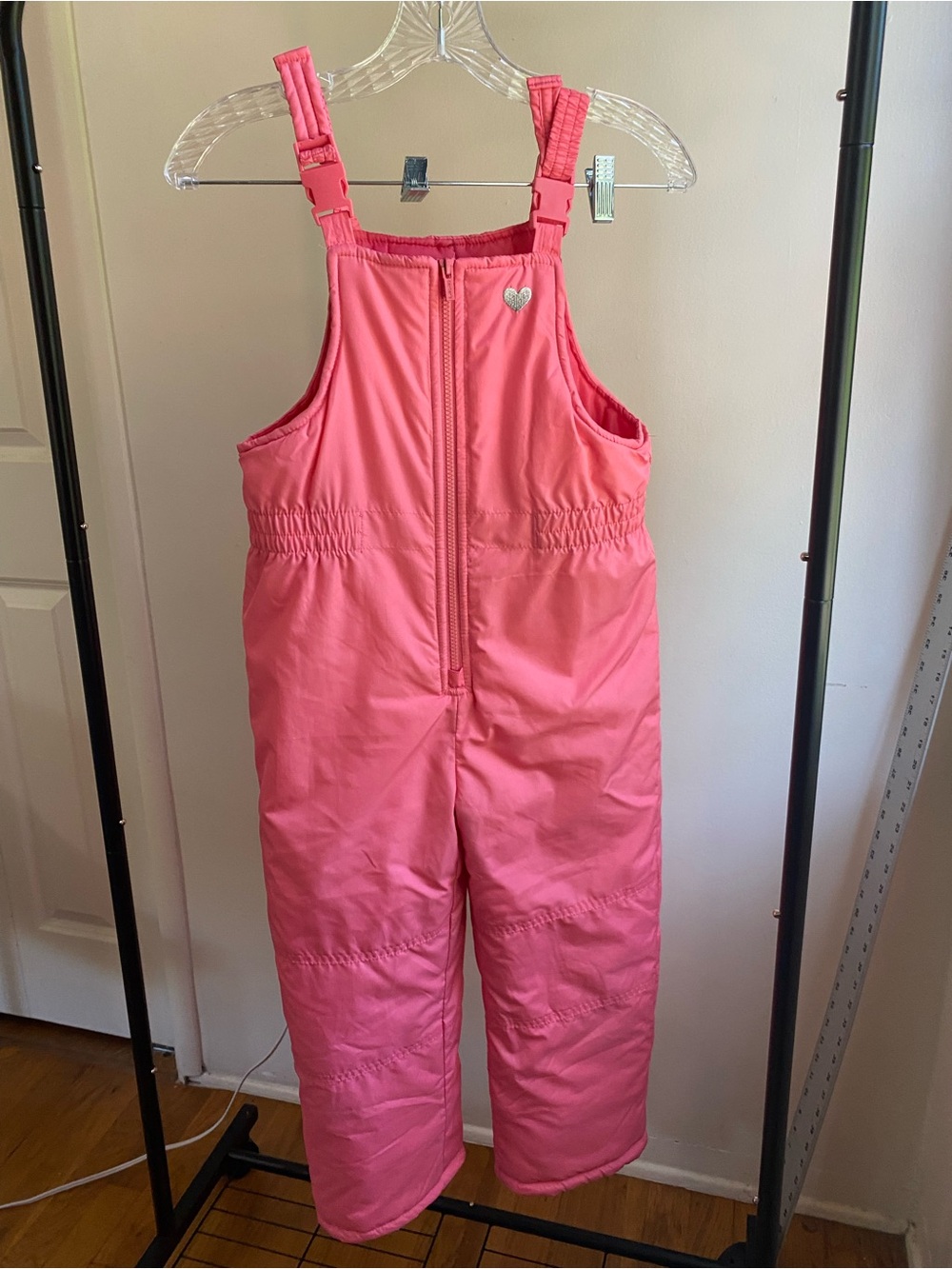 Carter's Girls Pink Insulated Snow Bib Pants Sz 6X